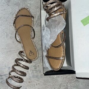Windsor Gold Strappy Sandals
